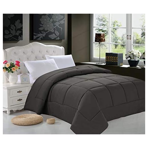 Luxury Comforter on Amazon! Elegant Comfort Ultra Plush Down Alternative Double-Filled Comforter 0 , Full/Queen , Gray