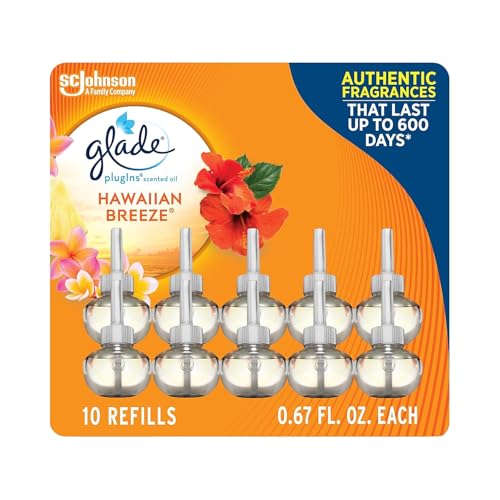 Glade PlugIns Air Freshener Refills, Hawaiian Breeze, 10 Count - image 1