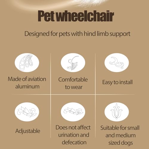 Fauteuil roulant pour chien paralysé : solution ajustable 4 roues membres postérieurs - 2