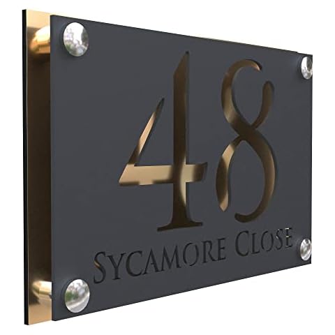 K Smart Sign Matt Dark Gray Address Plaque Cover