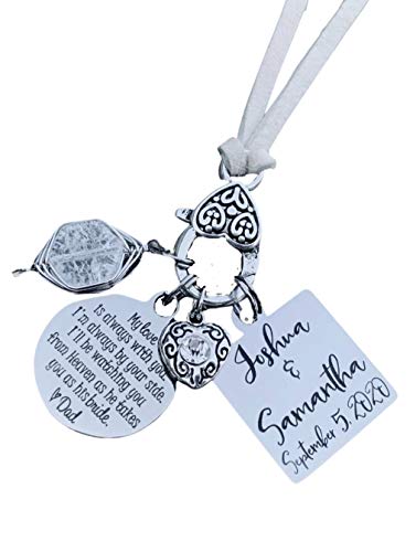 Daughter in Law, Daughter Wedding gift, Bridal bouquet charm, wedding bouquet charm, bridal shower gift, personalized wedding gift, wedding gift for bride, walking down aisle gift, remembrance charm