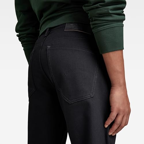 G-STAR Raw - Mens Mosa Straight Jeans, Color Pitch Black, Size: 27W x 30L3