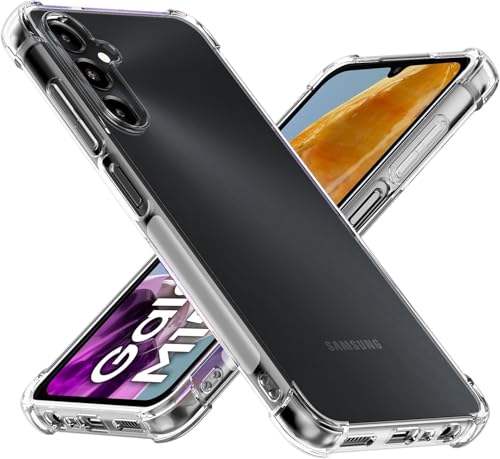 Image of REALCASE Silicone Samsung M15 5G Back Cover Case, Scratch Resistant Protective Crystal Clear Transparent Shock Proof Bumper Back Cover Case for Samsung Galaxy M15 5G