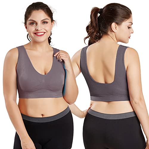 Cigooxm Roupa íntima esportiva cross-border de tamanho grande e não de aço com aro de aço reunida pa