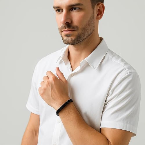 2025 New Hemios Hematite Bracelet Men, Minimalist Style Hemios Hematite Bracelet, Naturally Support T-Levels, Restore Confidence, Nhance Mental Clarity & Focus3