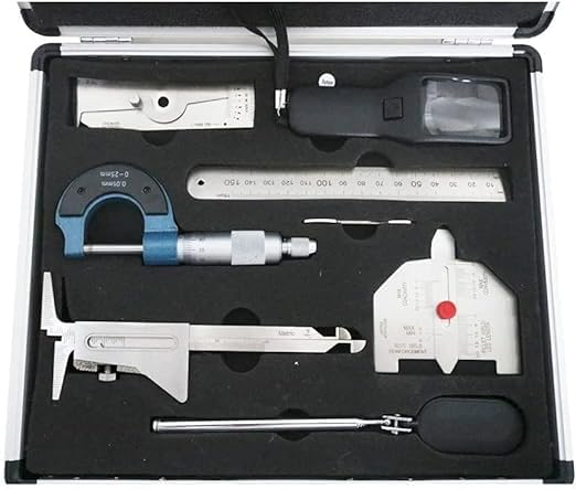 Welding Inspection Ruler 7 Pieces Combo Set Welding Measurement Tool Stainless Steel Inspection Ruler