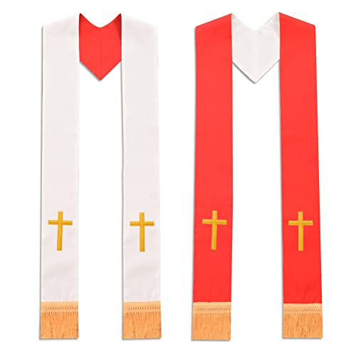 Étole liturgique réversible BLESSUME Bl-1 vêtement bicolore pratique
