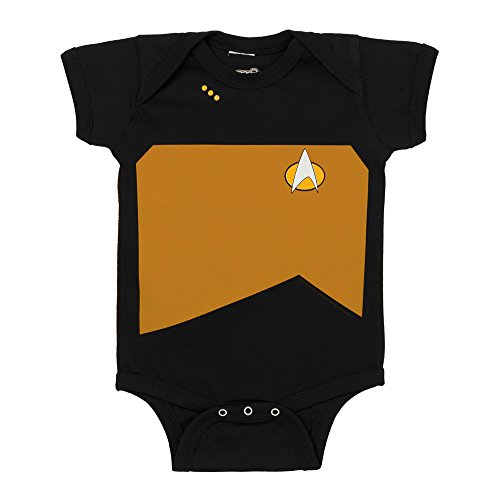 Star Trek The Next Generation Starfleet Uniform Baby Romper (0-6 Months, Yellow/Operations)
