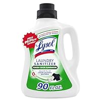 Lysol Tough Odor Eliminator Laundry Sanitizer Additive, Sanitizing Liquid for Gym Clothes and Activewear, 0% Bleach, Eliminates Odor Causing Bacteria, 90oz