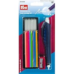 Juego de cartuchos de tiza Prym para escribir / marcar y dibujar en textiles / papel / madera / plástico / metal, multicolor