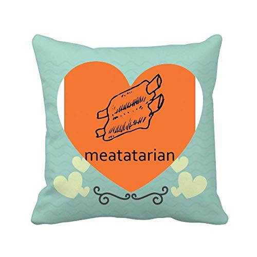 Oreiller dormeur Aime la Viande offbb en forme de coeur