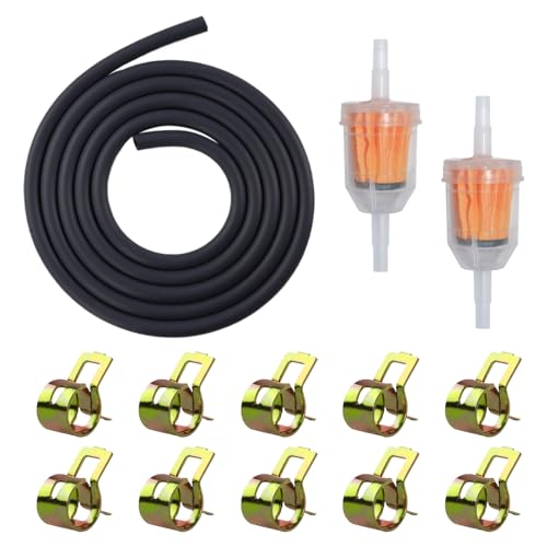 2 Filtri Carburante In Linea Da 1/4'' – Universali, Trasparenti, Per Moto, ATV, Scooter, Tosaerba