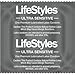 Lifestyles Ultra Sensitive Condom - Lubricated Latex Condom- (Pack of 100)