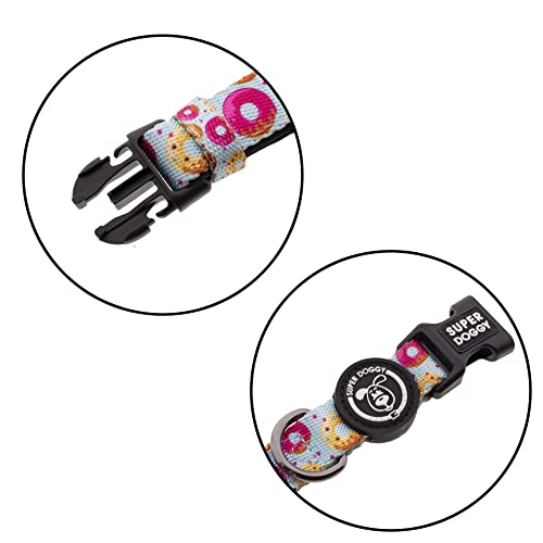 SUPER DOGGY Small, Medium and Large Dog Collar, Adjustable and Padded Nylon Collar with Fashion Designs - Image 2