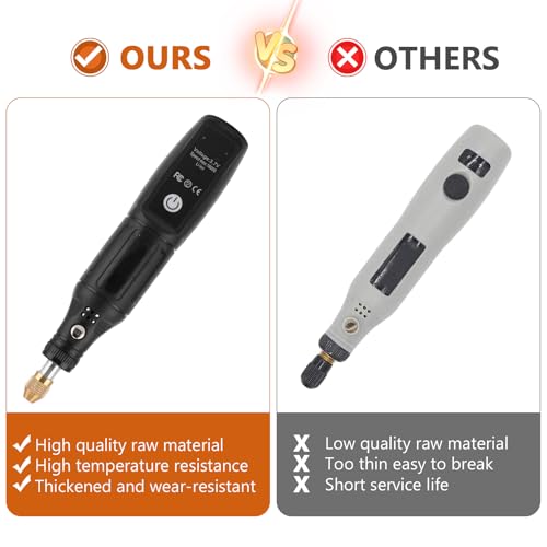 Cordless Rotary Tool, 3.7V Li-ion Mini Rotary Multi-Tool Kit with 51pcs Accessories Electric Rotary 3-Speed Speed Adjustable 16000rpm DIY Grinder for Polishing Cleaning Engraving 4 Cordless Rotary Tool, 3.7V Li-ion Mini Rotary Multi-Tool Kit with 51pcs Accessories Electric Rotary 3-Speed Speed Adjustable 16000rpm DIY Grinder for Polishing Cleaning Engraving - Image 4