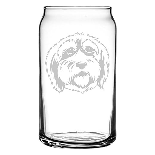 Polish Lowland Sheepdog (PON) Dog Personalized Custom Etched All Purpose 16oz Can Glass