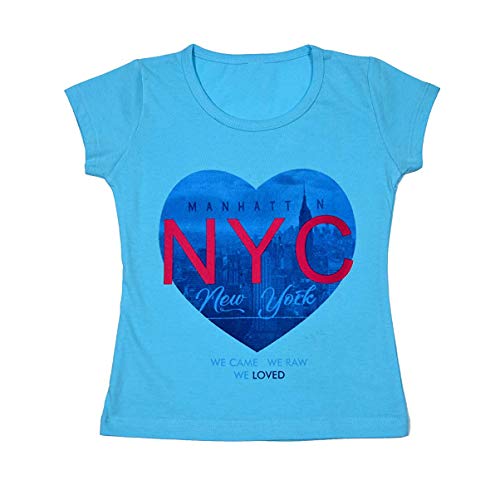 Image of ANGAAKAR CLOTHINGS Baby Girls Cotton Regular Fit Half Sleeves T-Shirt Pack of 3