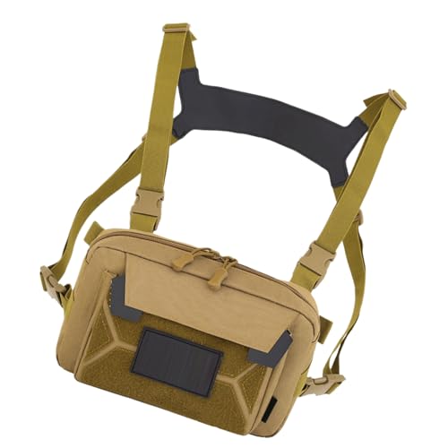 Genérico Running Chest Bag, Cycling Waistcoat Pack, 0.77x2.17 Inches, Anti Theft Adjustable Lightweight Chest Backpack Sports Vest Backpack for Hiking, Jogging, Fishing, Hunting, Travel