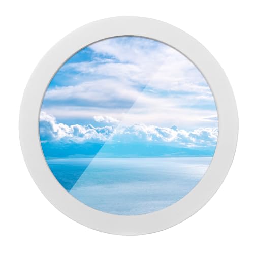 Gatuida Bilderrahmen Holz: Rund Bilderrahmen 15x15 Weiß Fotorahmen Photo...