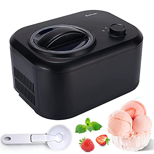 RELAX4LIFE 1 L Eismaschine Elektrisch, Eiscrememaschine mit 100 W selbstkühlendem Kompressor,3 Modi, inkl. Löffel…