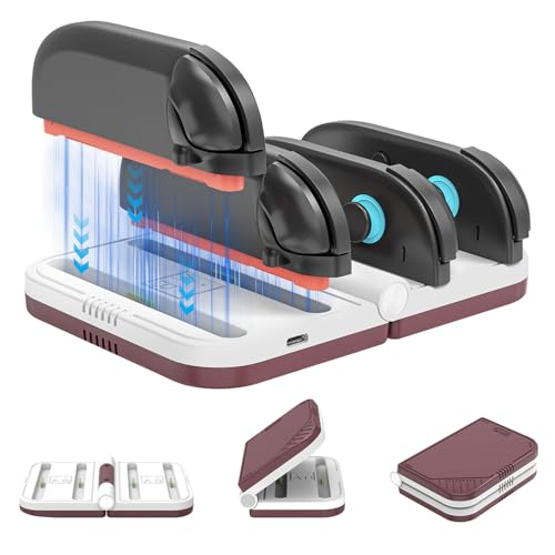 Foldable 4-Slot Charging Dock for Nintendo Switch 2, Portable Travel-Ready Charging Station with LED Indicators, Fast Charging for JoyCons Controllers (Claret)