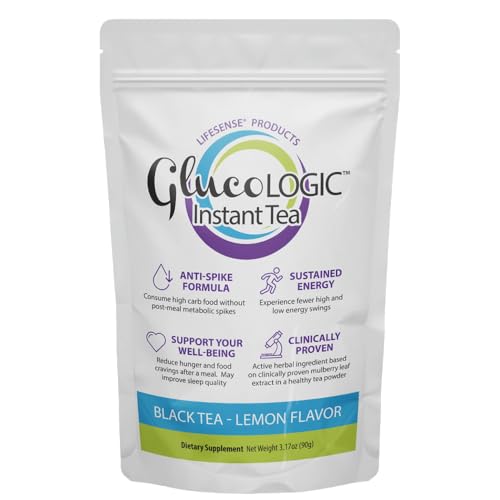 LifeSense GlucoLogic White Mulberry Functional Tea | Clinically Proven Post-Meal Glycemic Spike & Sustained Energy Support | Reduce Hunger & Cravings, Non-GMO, Keto-Friendly (90 grams/30 servings)
