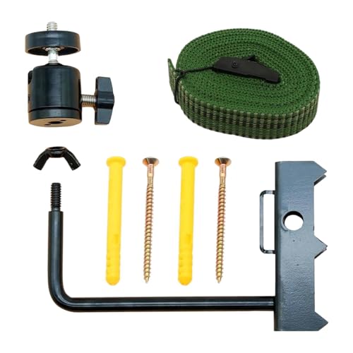 Generisch Soporte para trampa para cámara – Soporte ajustable con tornillo de 6,35 mm | Soporte para valla de jardín, accesorios para granja y vigilancia exterior