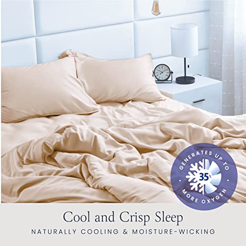 Belador Viscose Bamboo Sheets Cali King - Silky Luxury Bed Sheets Cooling Sheets Set - Soft Satin Bed Sheet Set- 16 Inch Deep Pocket - Hotel Sheets Bedding Set Flat Sheet + Fitted Sheet + 2 Pillowcase #TOP1