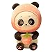 LJMDD 2022 Olimpiadi Invernali Simpatico Panda Peluche Ultrasoft Mascotte Souvenir Decorazioni Regali per Bambole di Peluche per Fan di Panda (Green Anguria, 23 cm) (Rosa Fragola 23 cm)