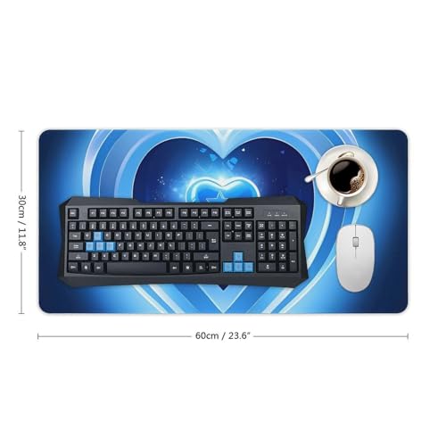 Alfombrilla para mouse Gaming Blue Heart grande 30x60 cm miniatura 2