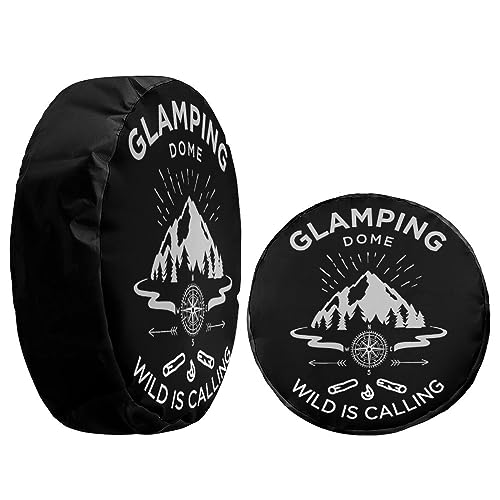Image of Glamping Camping Spare Tire Cover Dust-Proof Wheel Tire Cover Fit Trailer, RV, SUV and Many Vehicle 13inch