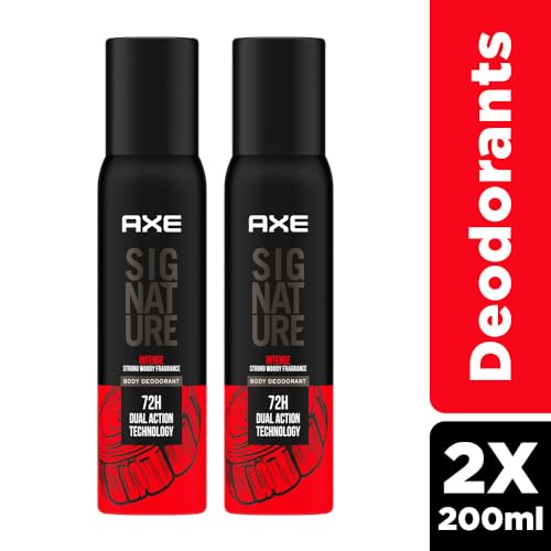 Image of Axe Signature Intense Long Lasting Deodorant No Gas Body Perfume For Men 200ml, Pack of 2