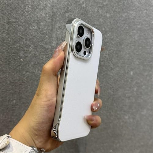 Coque de protection ultra fine en cuir iPhone 16 15 14 Pro Max