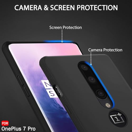 Image of TheGiftKart Liquid Silicone Back Cover Case for OnePlus 7 Pro | Soft Micro-Fibre Lining Inside | Camera Protection Bump | Shockproof Back Cover for OnePlus 7 Pro (Silicone, Black)