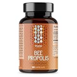 Bienen Propolis Kapseln - 2.000 mg Propolis Äquivalent pro Portion (180 Kapseln x 400 mg natürliches 2,5:1 Bienenpropolis Extrakt) - 3 Monatsvorrat (180 Kapseln) (180 stück) (180 Stück (1er Pack))