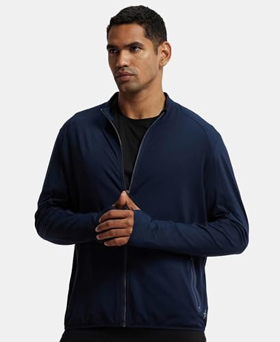 Image of Jockey SP17 Men's Soft Touch Microfiber Elastane Stretch Thumbhole Jacket with Stay Dry Treatment