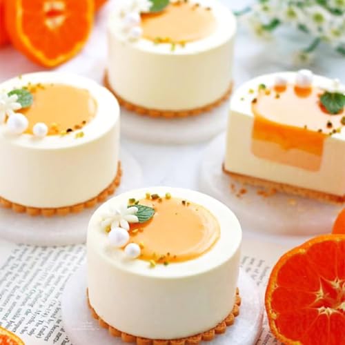 Image of 6 Cavity Round Cylinder Cup Shape Pudding Silicone Mould for Baking Chocolate Candy Mousse Cake Cupcake Muffin Gummy Jelly Ice Shot Candle Wax Soap Resin Flower Pot Mold