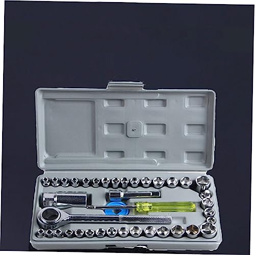 Boîte à outils de réparation automobile pour éviter les pannes de route avec 40 douilles - 8