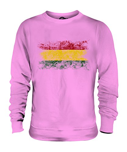 Sweat-shirt Bolivie drapeau délavé Candymix unisexe pour homme et femme en coton douillet