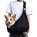 Shulemin Large Capacity Pet Carrier Sling with Safety Buckle Double Dog Carrying Pouch Breathable Cat Travel Bag for Black