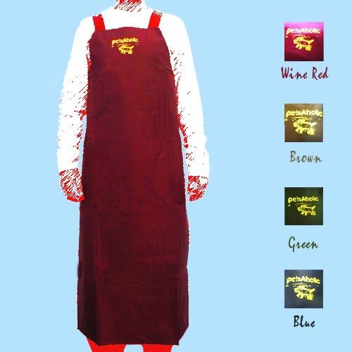 Water-resistant H-back Grooming Apron - Burgundy