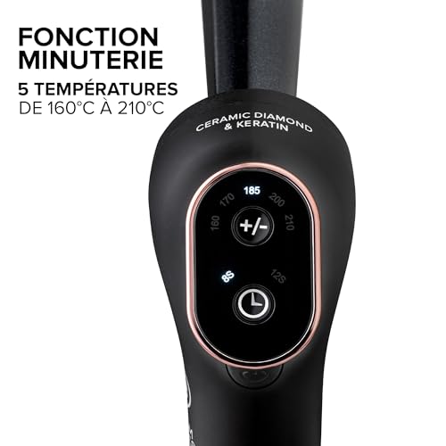 Fer à friser forme conique Bellissima Glam Waves avec 5 températures