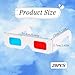 20 Pairs 3D Paper Glasses for Movies, Movie Glasses, 3D Glasses Red and Cyan Lens White Frame Anaglyph Glasses Cardboard for Movies, Folded in Protective Sleeve