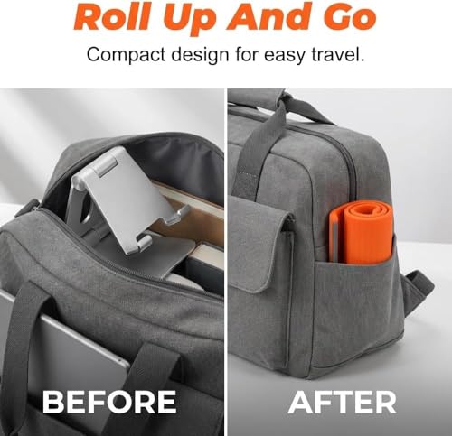 Soporte portátil de silicona para tablet y smartphone. Elevador ajustable de aluminio slim 5