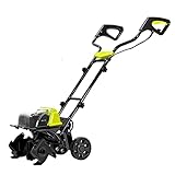 Hohe Effizienz: Die Erdfräse hat eine Leerlaufdrehzahl von 180 U / min, eine maximale Bodenbearbeitungstiefe von 18 cm (7,1 Zoll) und eine einzelne Bodenbearbeitungsbreite von 36 cm (14,2 Zoll), wodurch die Gartenbewirtschaftung stabil und effizient abgeschlossen werden kann.