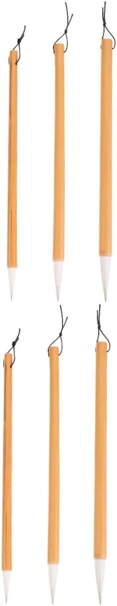6pcs Art Pen Calligraphy Brush Chinese Writing Brush Pen Hair for Hand Lettering Drawing Writing Holder