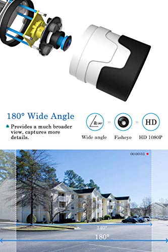 CHORTAU【2022 New Version】Outdoor Wireless Security Camera, Waterproof WiFi IP Camera With FHD 1080P, 180° Wide Angle Wireless Wifi Camera Home Surveillance Bullet Camera With Motion Detection, Night Vision, IP66