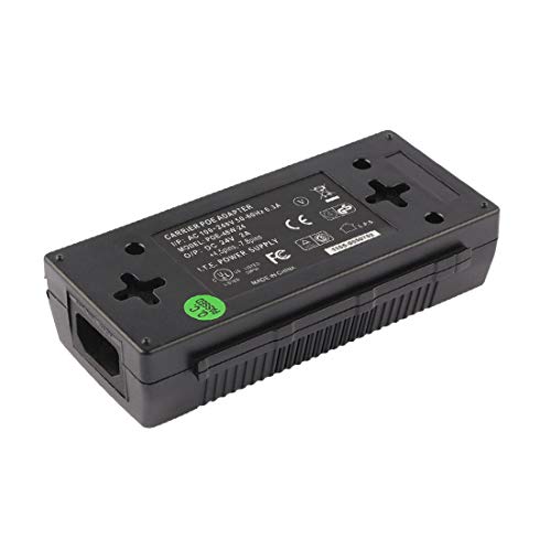 Inyector POE 24V 1.6A 2 Puertos Adaptador Divisor Switch de Red Negro miniatura 3