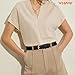 WHIPPY Women Leather Belt with Gold Buckle Fashion Laides Casual Waist Belt for Jeans Pants Dresses, Black, M
