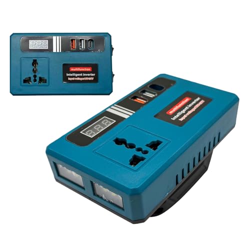 Inversor De Corriente 21V, Inversor De Energía para Vehículo con Luz Led, Adaptador para Generador Portátil para Camping Exterior Autocaravana Coche Camión
